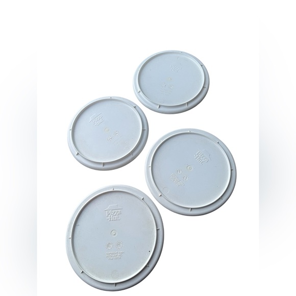 VTG Lot Of 4 Pizza Hut Personal Pan Pizza Pans With Lids Deep Dish 7” - Picture 5 of 6